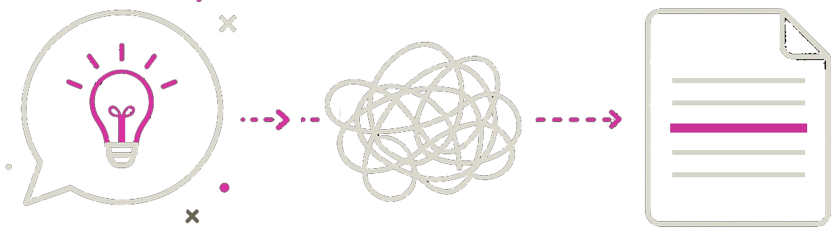 From thinking in conversations to working in documents